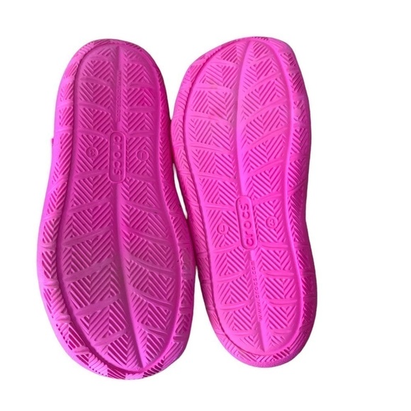 Crocs Kids Hot Pink Iconic Comfort Slip ons Sz 3 - Picture 4 of 5